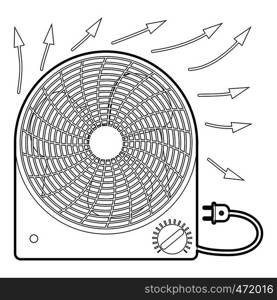 Fan heater icon. Outline illustration of fan heater vector icon for web design. Fan heater icon, outline style
