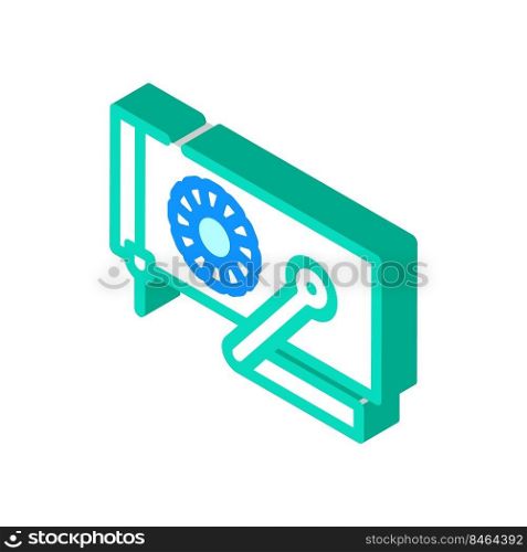 fan heater industrial equipment isometric icon vector. fan heater industrial equipment sign. isolated symbol illustration. fan heater industrial equipment isometric icon vector illustration