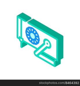 fan heater industrial equipment isometric icon vector. fan heater industrial equipment sign. isolated symbol illustration. fan heater industrial equipment isometric icon vector illustration