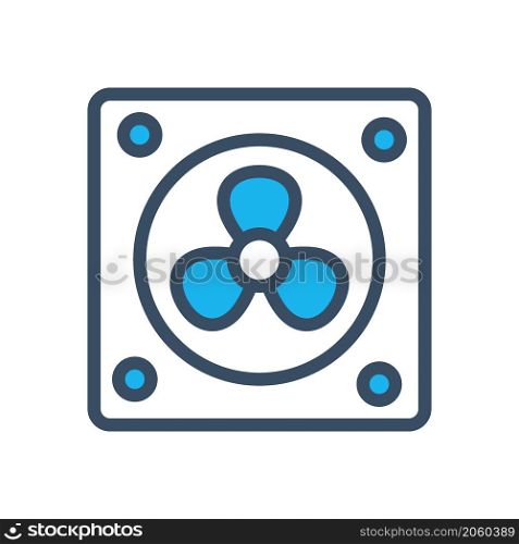 fan icon vector filled color
