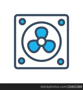 fan icon vector filled color