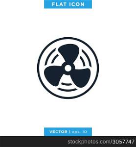 Fan Icon Vector Logo Design Template