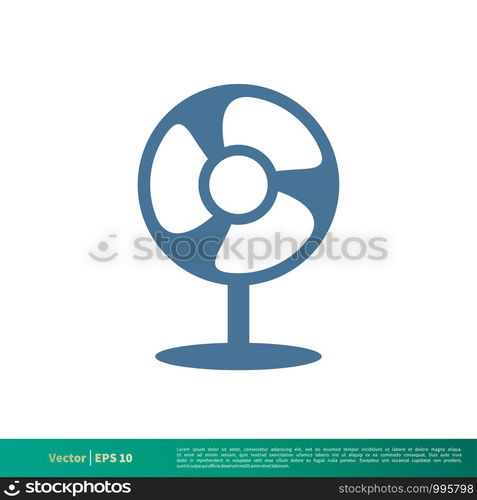 Fan Icon Vector Logo Template Illustration Design. Vector EPS 10.