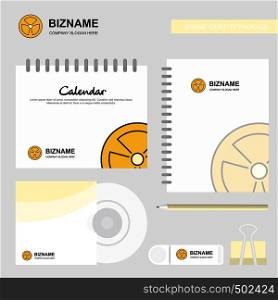 Fan Logo, Calendar Template, CD Cover, Diary and USB Brand Stationary Package Design Vector Template