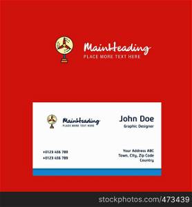 Fan logo Design with business card template. Elegant corporate identity. - Vector