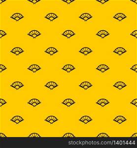 Fan pattern seamless vector repeat geometric yellow for any design. Fan pattern vector