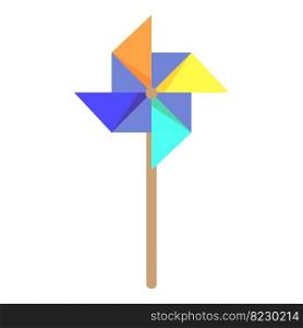 Fan vane icon cartoon vector. Paper wind. Origami air plastic. Fan vane icon cartoon vector. Paper wind