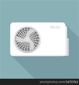 Fan wall conditioner icon. Flat illustration of fan wall conditioner vector icon for web design. Fan wall conditioner icon, flat style