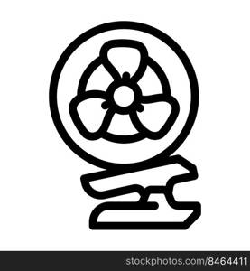 fan with clip line icon vector. fan with clip sign. isolated contour symbol black illustration. fan with clip line icon vector illustration