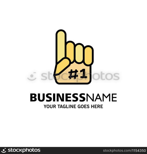 Fanatic, Finger, Foam, Sport Business Logo Template. Flat Color