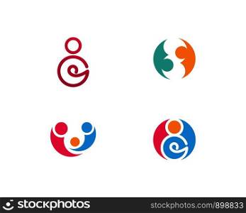 Fanily and community care Logo template vector icon