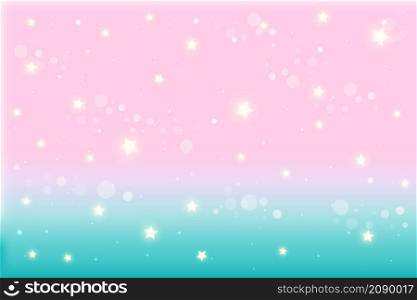 Fantasy background. Pattern in pastel colors. Multicolored sky with stars. Fantasy background. Pattern in pastel colors. Multicolored sky with stars. Vector