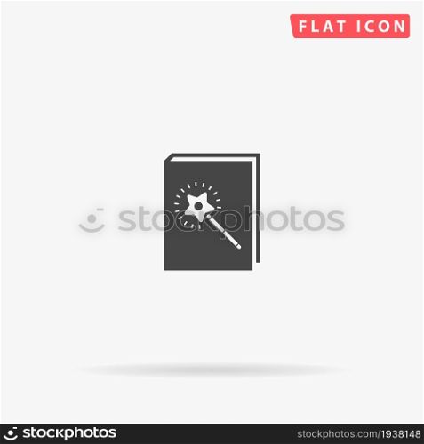 Fantasy Book flat vector icon. Glyph style sign. Simple hand drawn illustrations symbol for concept infographics, designs projects, UI and UX, website or mobile application.. Fantasy Book flat vector icon