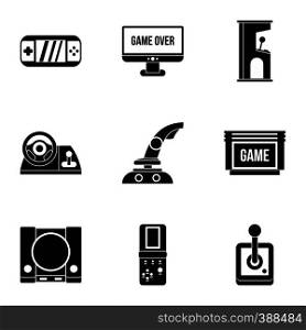 Fantasy games icons set. Simple illustration of 9 fantasy games vector icons for web. Fantasy games icons set, simple style