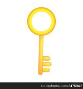 Fantasy golden key, great design for any purposes. Design element. Vector illustration. stock image. EPS 10.. Fantasy golden key, great design for any purposes. Design element. Vector illustration. stock image.