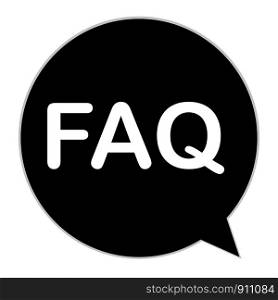 faq icon on white background. flat style. faq information sign. mark for your web site design, logo, app, UI. help symbol.