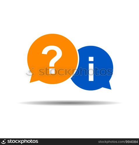 FAQ sign in speech bubble with shadow. Vector. FAQ sign in speech bubble with shadow