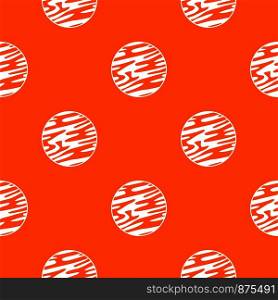 Far away planet pattern repeat seamless in orange color for any design. Vector geometric illustration. Far away planet pattern seamless
