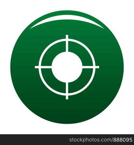 Far target icon. Simple illustration of far target vector icon for any design green. Far target icon vector green