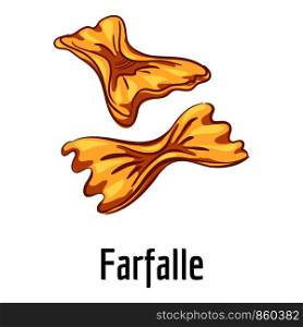Farfalle icon. Cartoon of farfalle vector icon for web design isolated on white background. Farfalle icon, cartoon style