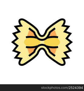 farfalle pasta color icon vector. farfalle pasta sign. isolated symbol illustration. farfalle pasta color icon vector illustration