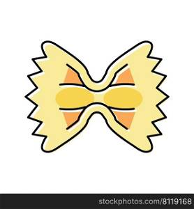 farfalle pasta color icon vector. farfalle pasta sign. isolated symbol illustration. farfalle pasta color icon vector illustration