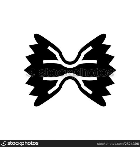 farfalle pasta glyph icon vector. farfalle pasta sign. isolated contour symbol black illustration. farfalle pasta glyph icon vector illustration