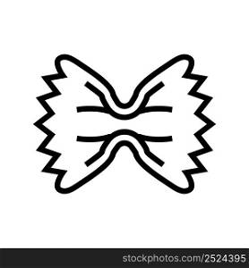 farfalle pasta line icon vector. farfalle pasta sign. isolated contour symbol black illustration. farfalle pasta line icon vector illustration