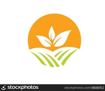 Farm and garden logo vector icon template