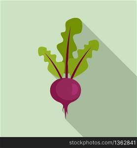 Farm beet icon. Flat illustration of farm beet vector icon for web design. Farm beet icon, flat style