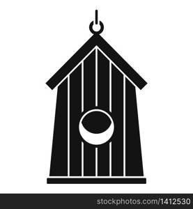 Farm bird house icon. Simple illustration of farm bird house vector icon for web design isolated on white background. Farm bird house icon, simple style