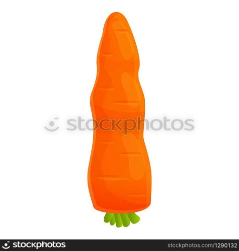 Farm carrot icon. Cartoon of farm carrot vector icon for web design isolated on white background. Farm carrot icon, cartoon style
