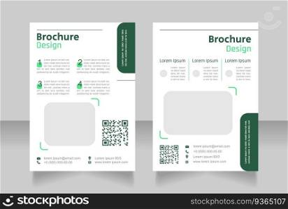 Farm contact info brochure design. Template set with copy space for text. Premade corporate reports collection. Editable 2 paper pages. Secular One Regular, Rajdhani-Semibold, Arial fonts used. Farm contact info brochure design
