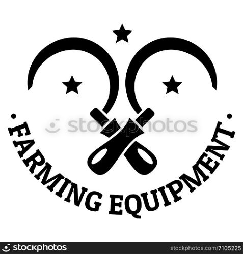 Farm equipment logo. Simple illustration of farm equipment vector logo for web design isolated on white background. Farm equipment logo, simple style