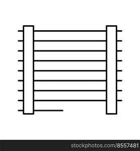 farm fence line icon vector. farm fence sign. isolated contour symbol black illustration. farm fence line icon vector illustration