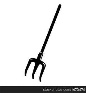 Farm fork icon. Simple illustration of farm fork vector icon for web design isolated on white background. Farm fork icon, simple style