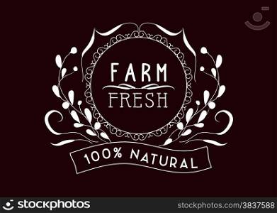 farm fresh Vintage frames and Floral Ornaments
