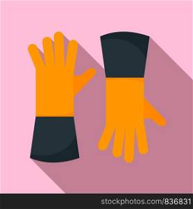 Farm gloves icon. Flat illustration of farm gloves vector icon for web design. Farm gloves icon, flat style