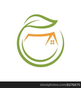 Farm house logo vector flat design
