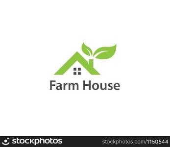 Farm house logo vector icon template