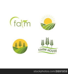 Farm house logo vector icon template