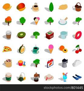 Farm icons set. Isometric style of 36 farm vector icons for web isolated on white background. Farm icons set, isometric style