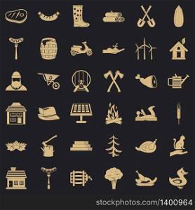 Farm icons set. Simple style of 36 farm vector icons for web for any design. Farm icons set, simple style