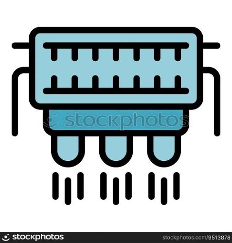 Farm irrigation icon outline vector. Water system. Automatic pipe color flat. Farm irrigation icon vector flat