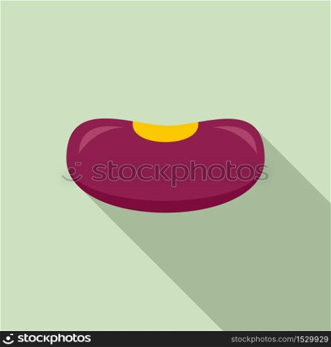 Farm kidney bean icon. Flat illustration of farm kidney bean vector icon for web design. Farm kidney bean icon, flat style