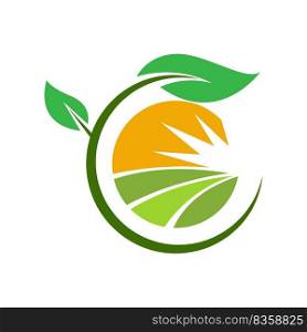 Farm logo icon design illustration