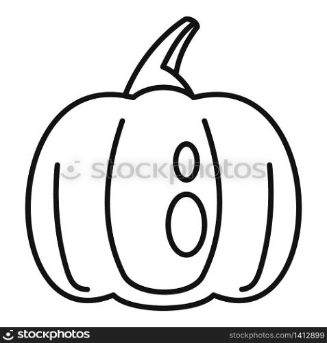 Farm pumpkin icon. Outline farm pumpkin vector icon for web design isolated on white background. Farm pumpkin icon, outline style