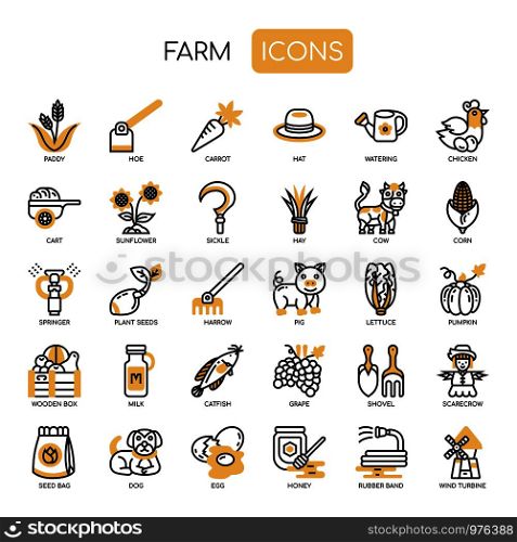 Farm , Thin Line and Pixel Perfect Icons