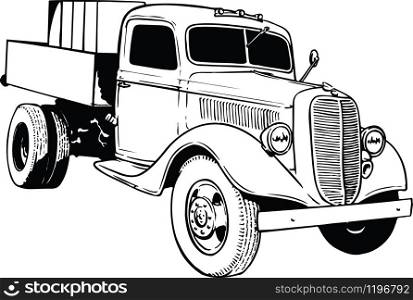 Farm Truck Vector Illustration