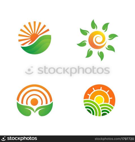 Farm vector agriculture organic icon illustration